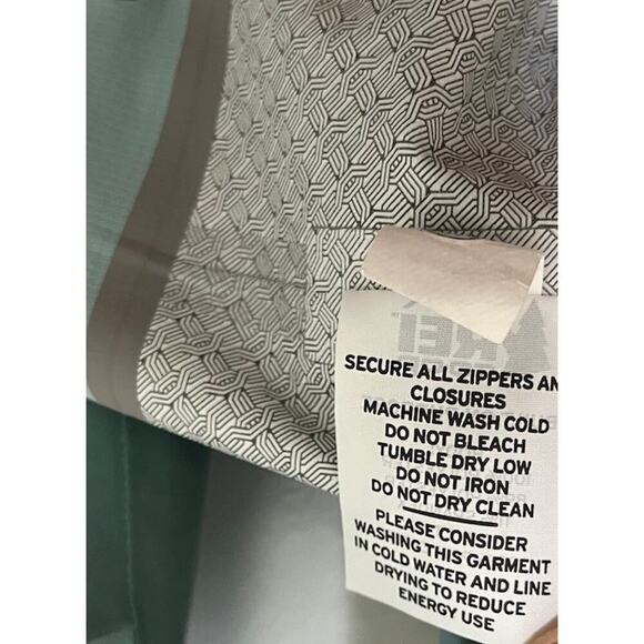 REI Womens Peak 2.5L Jacket Size XS Teal Hiking Outdoors Hooded Gorpcore Camping - Picture 10 of 10